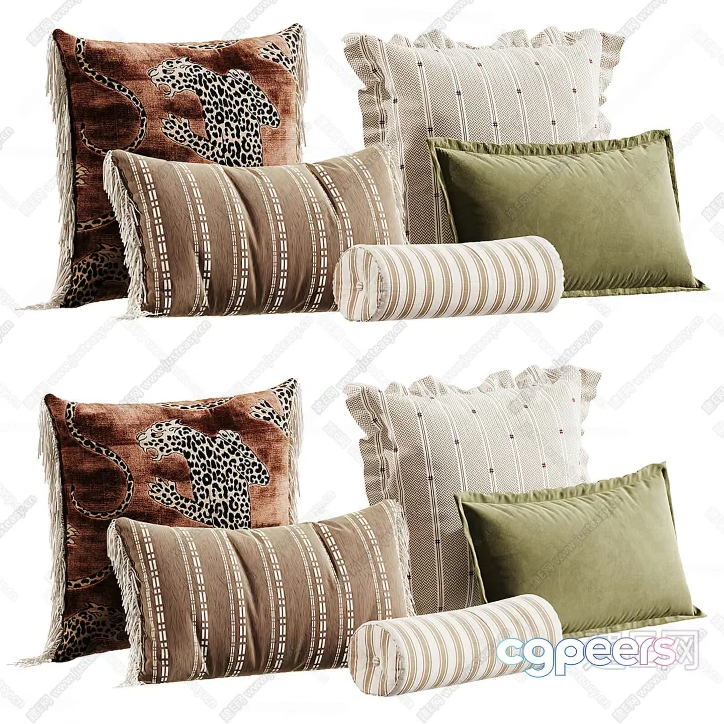 Cozy Throw Pillows 3D Model – 16147 – CORONA Render