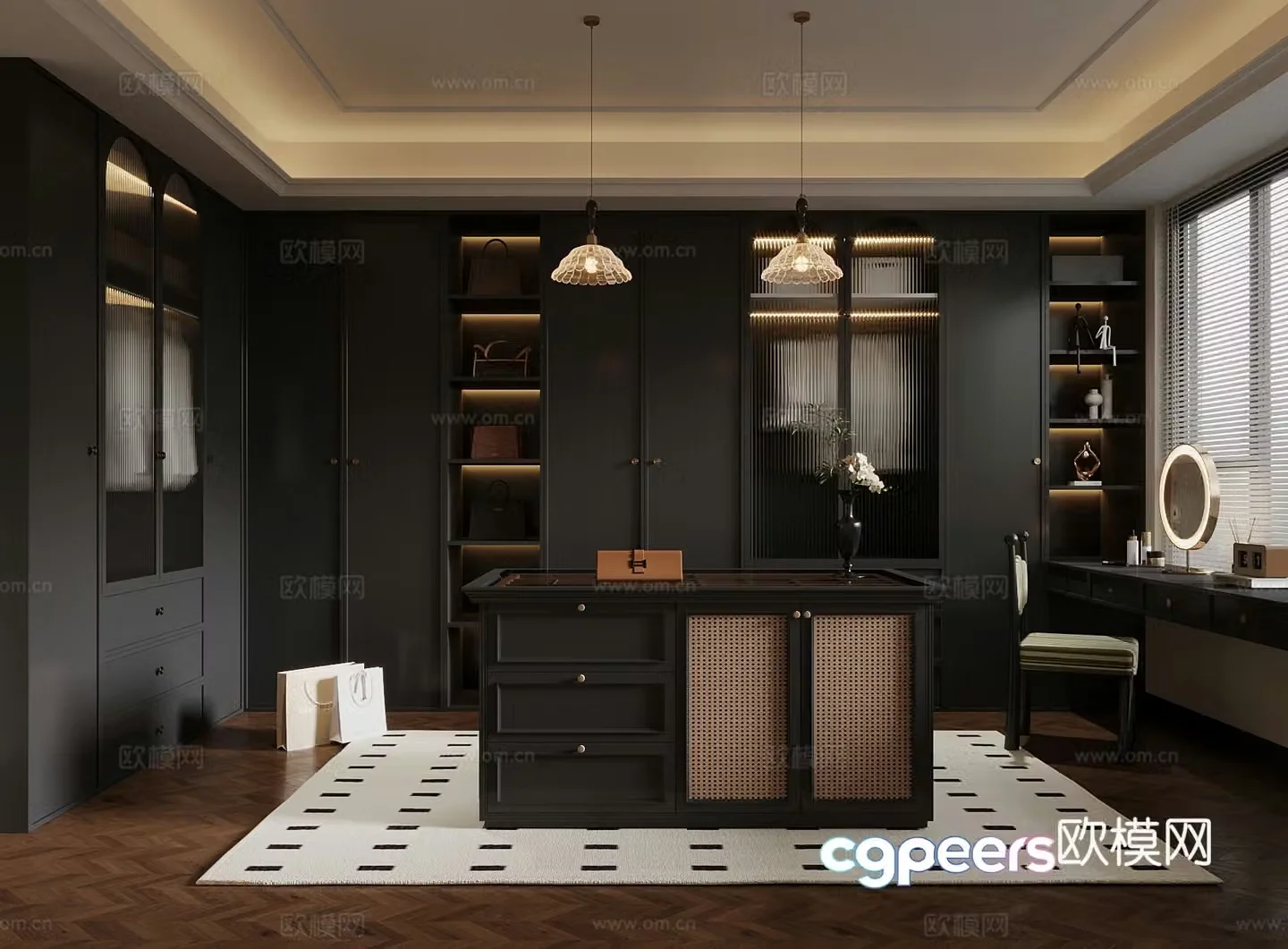 15 French cloakroom wardrobe 3d model