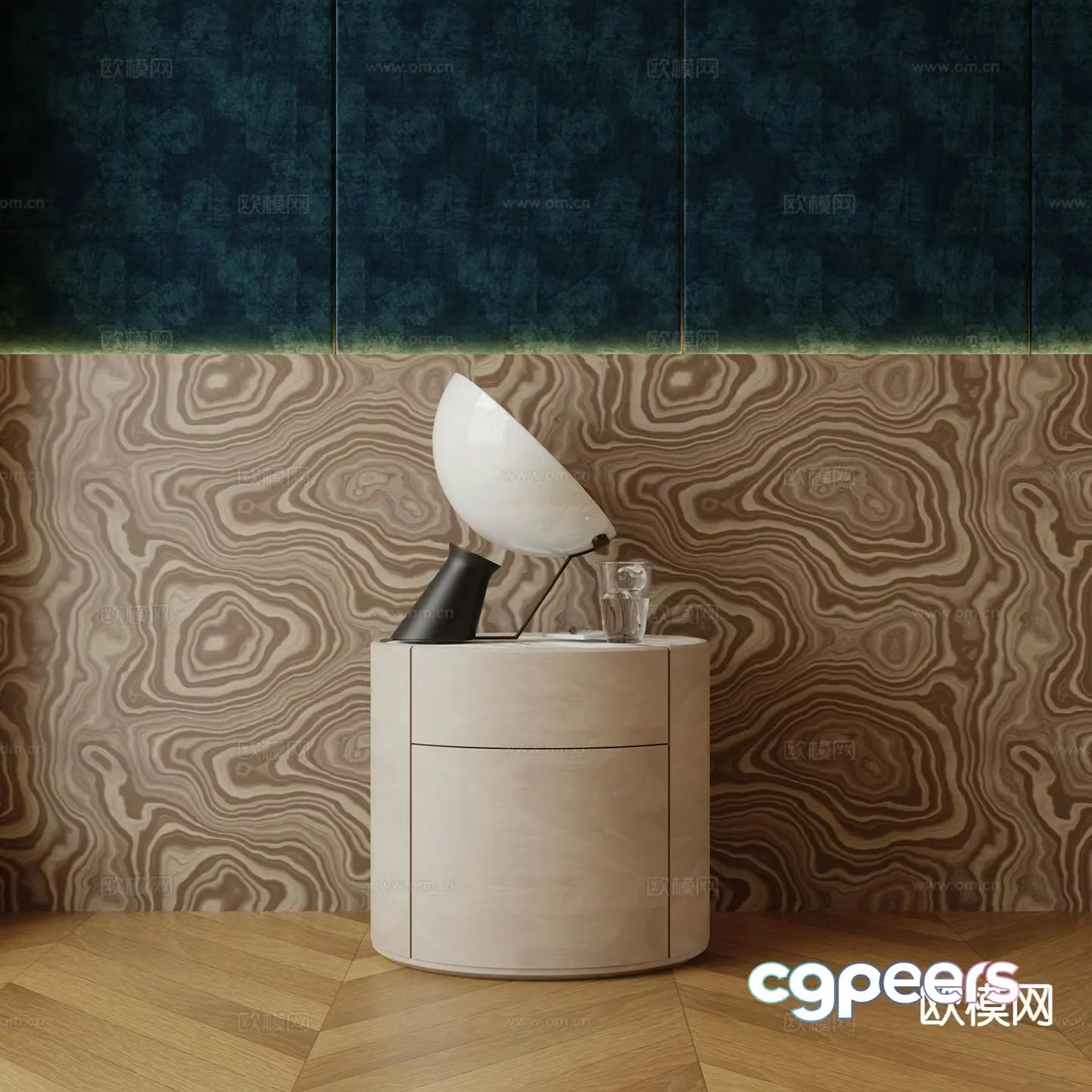 Modern bedside table 3d model