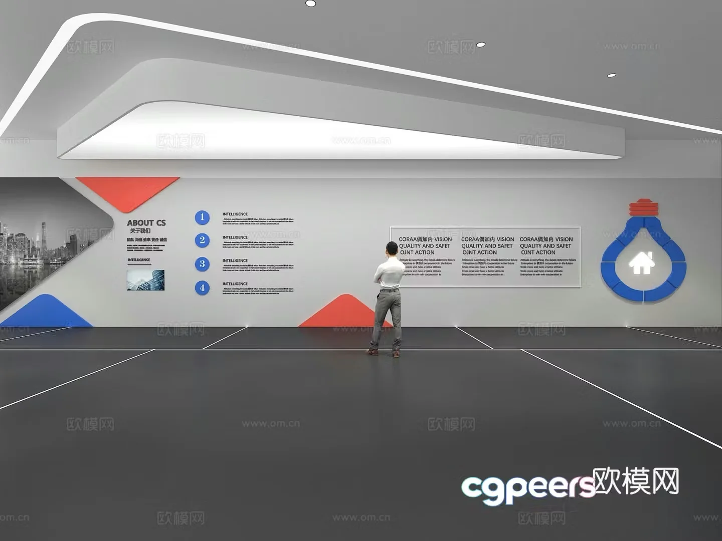 Cultural wall Corporate culture wall Classroom Theme wall Exhibition hall Campus culture Corridor 3D model