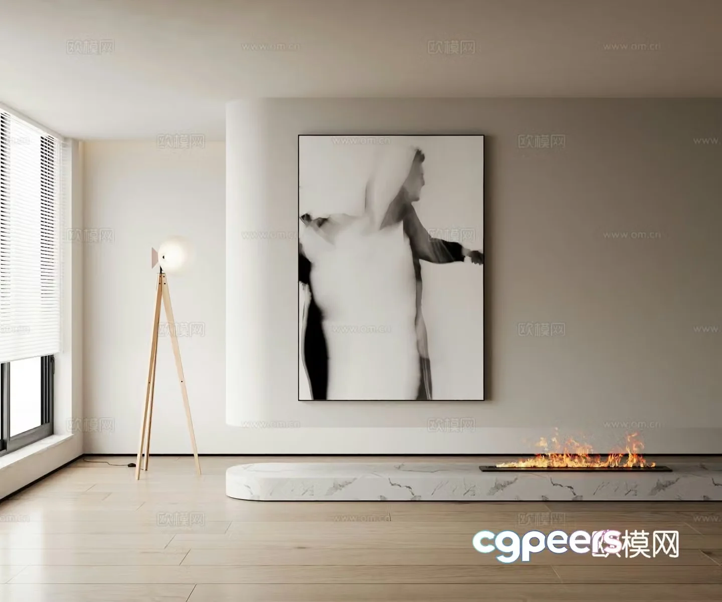 Modern decorative painting 3d model