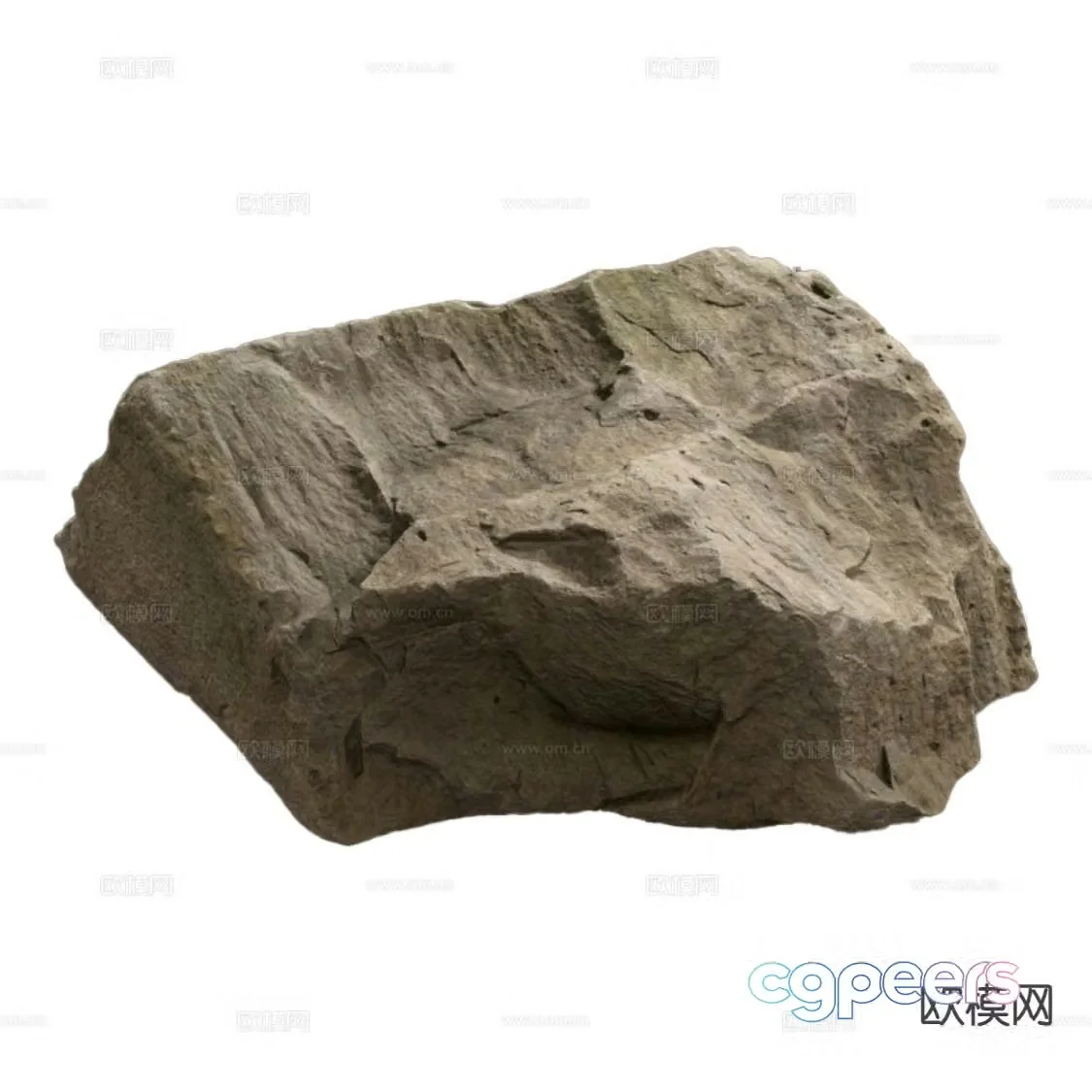 modern rock granite 3d model