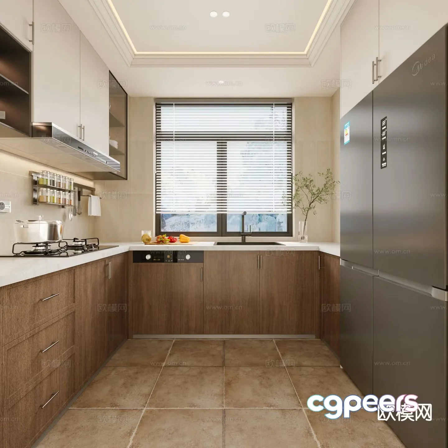 American kitchen 3d model