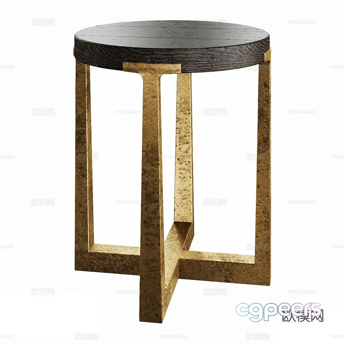 T-BRACE Oak Rounded Edges 3D Model