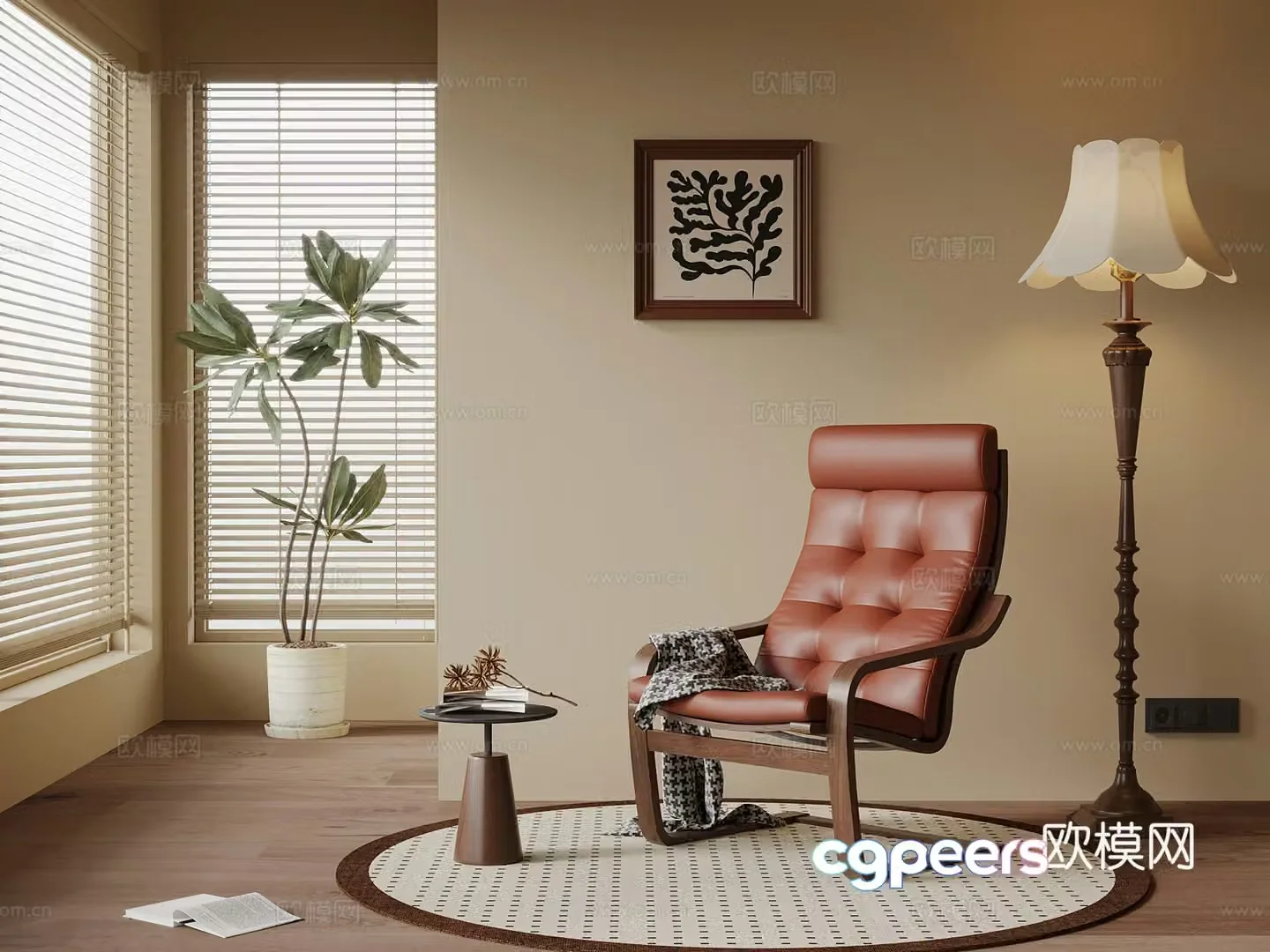 Other chairs French retro lounge chair 3d model