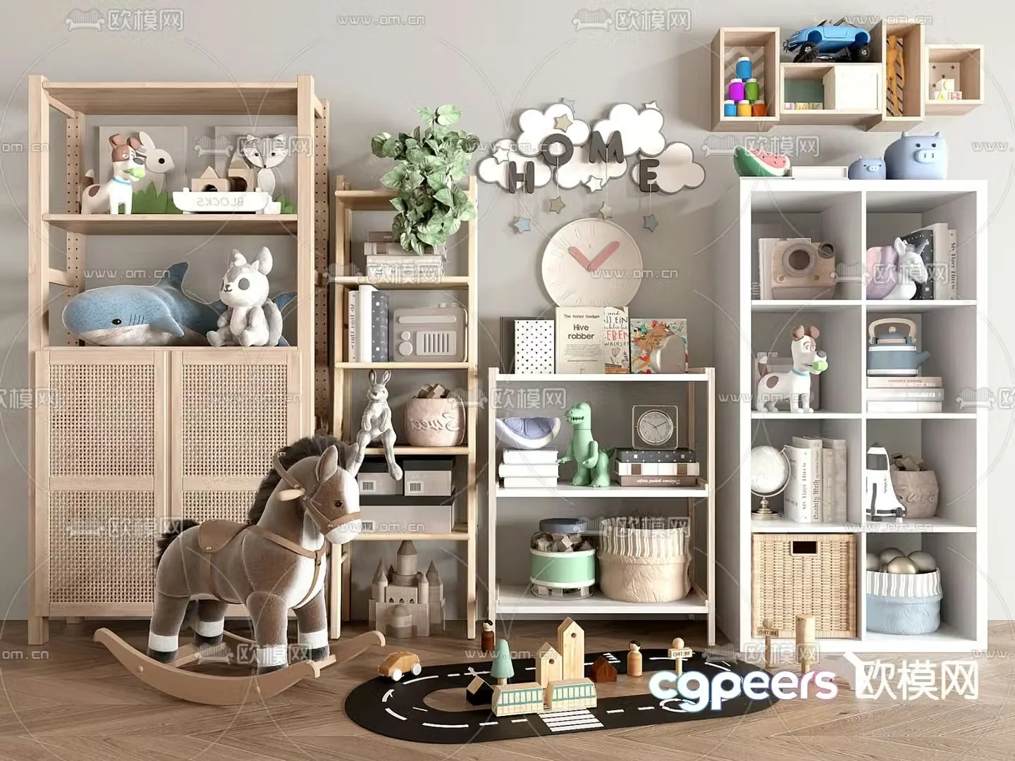 Children’s bookcase toys children’s ornaments 3d model
