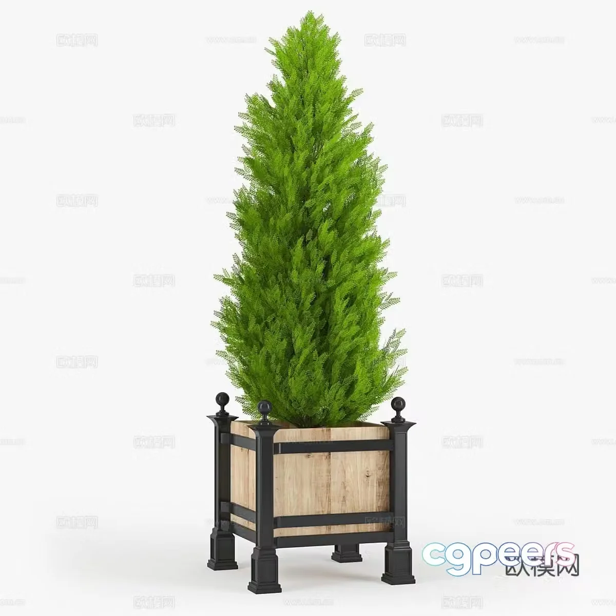 Modern green plants green plant pots potted bonsai landscape plants 3D model