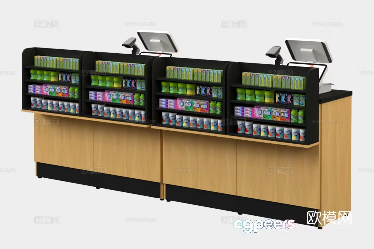 Shelf display cabinet cashier cashier bar cashier cashier equipment 3D model