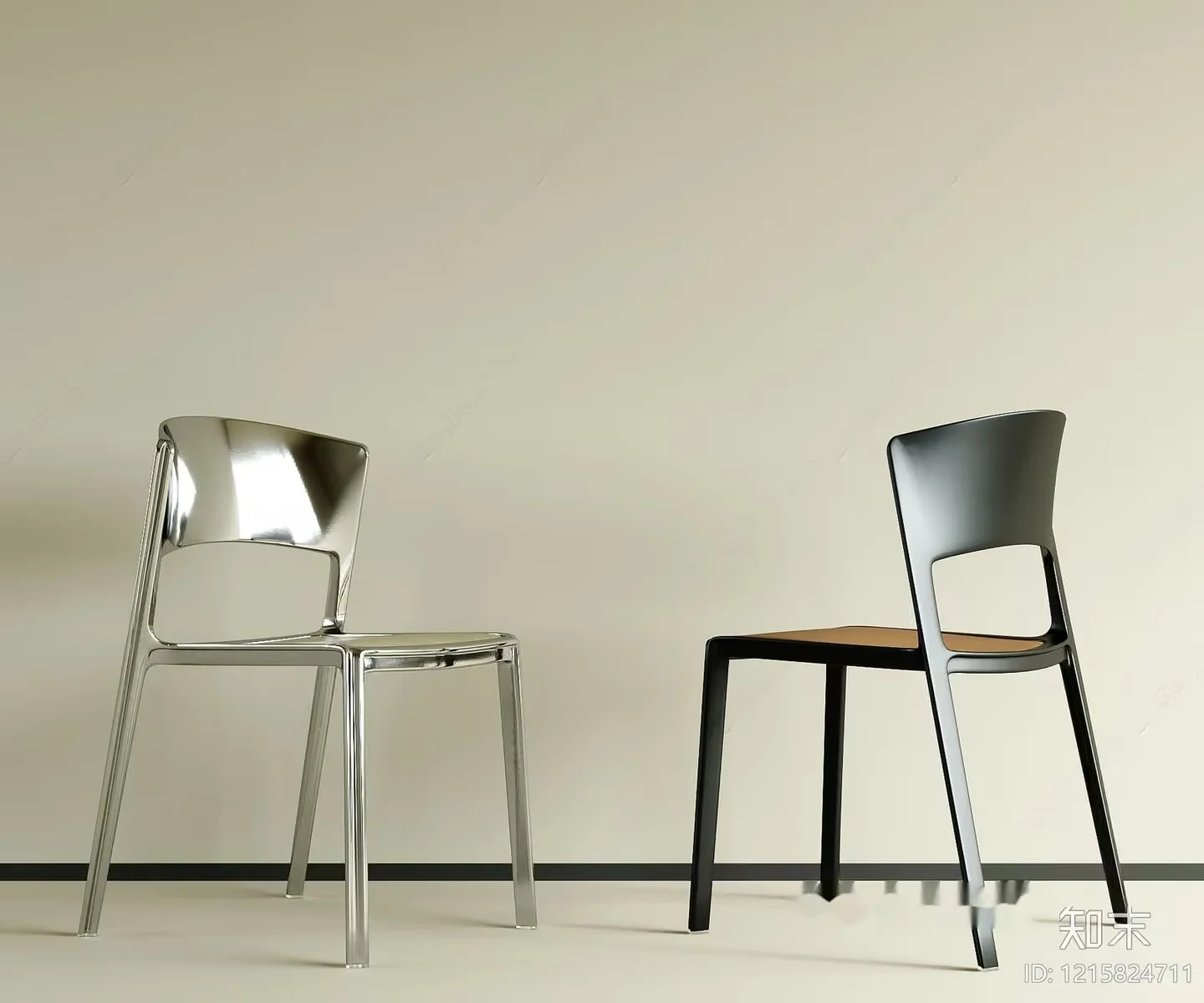 Modern Metal Chairs 3D Model – 17953 – VRAY Render