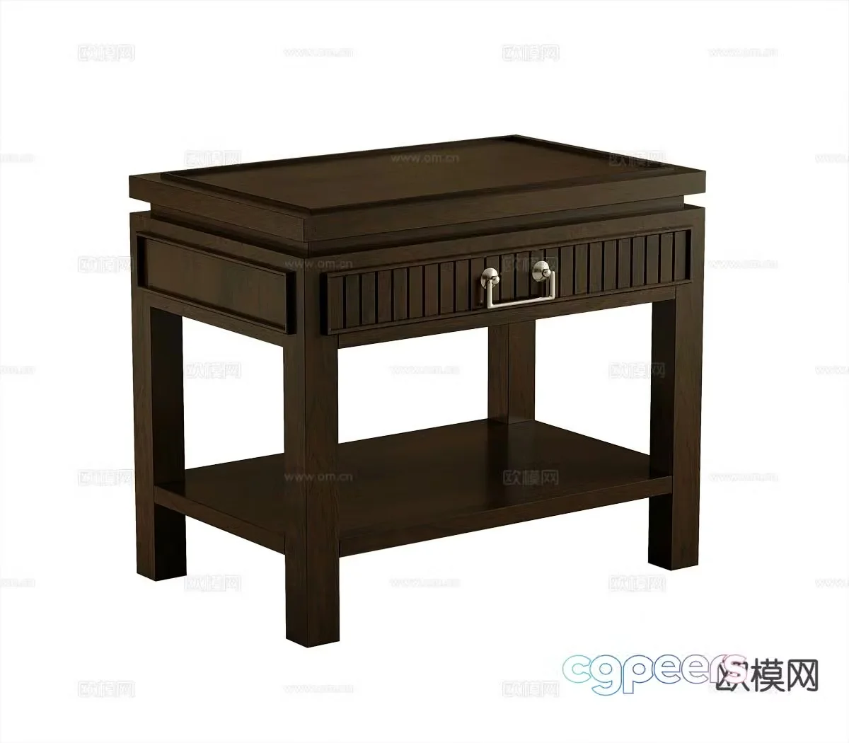 New Chinese style bedside table corner table side table 3D model