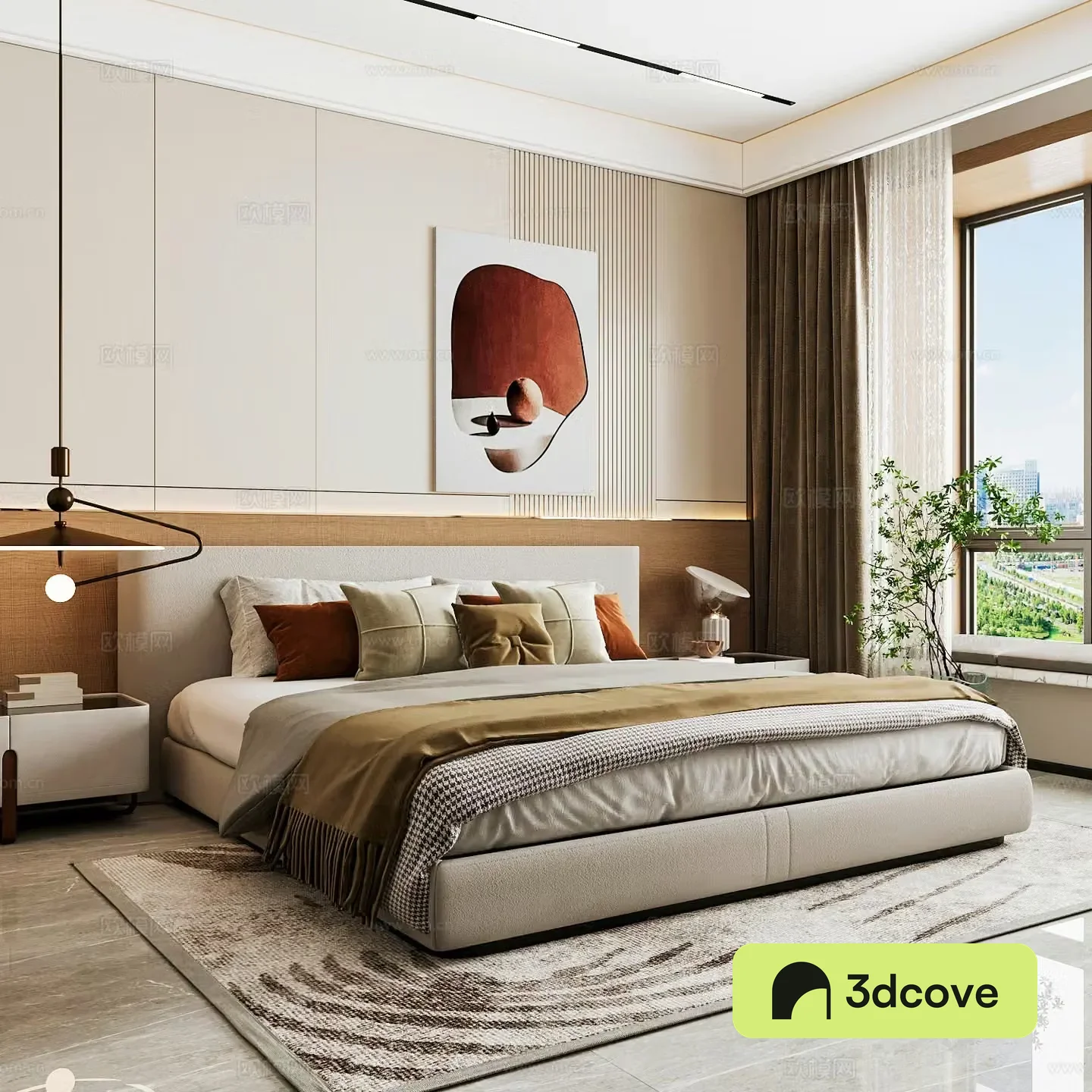 Modern home bedroom Modern bedroom Italian bedroom Simple bedroom Italian bed