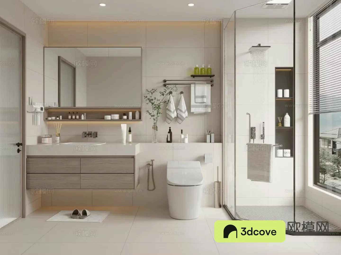 Cream style bathroom toilet