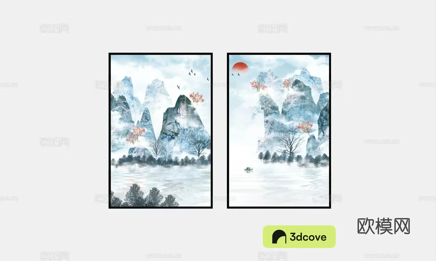 New Chinese style decorative painting landscape painting hanging painting