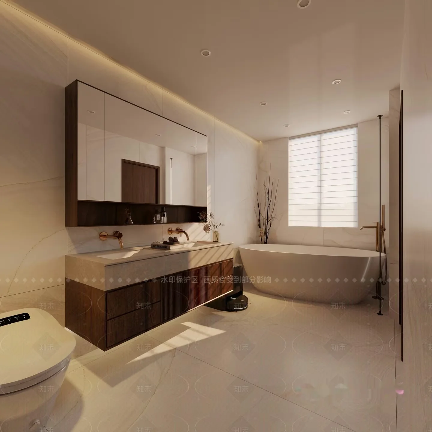 Modern Bathroom Design 3D Model – 3863 – VRAY Render