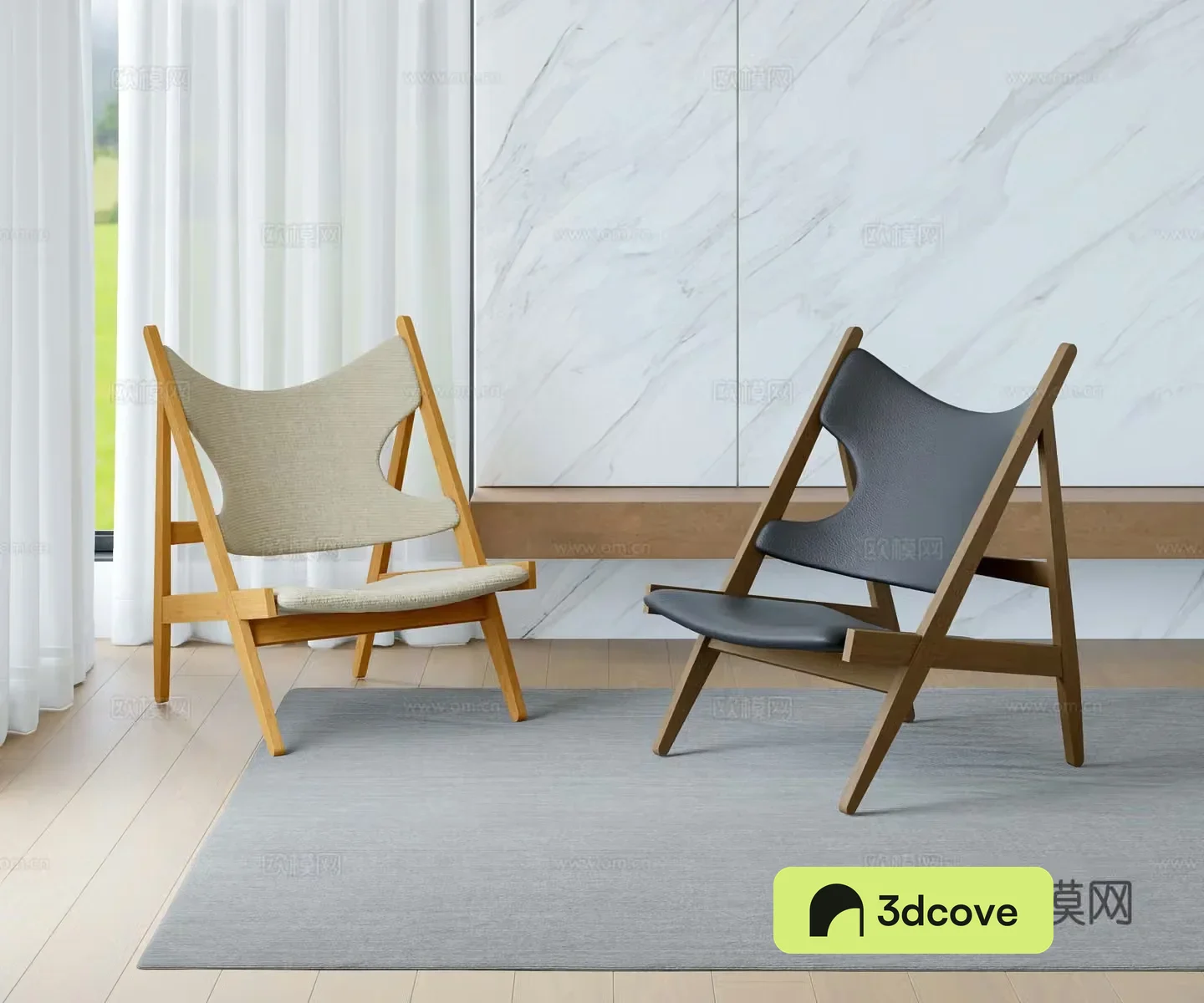 Wasabi sofa chair leisure chair 3d model