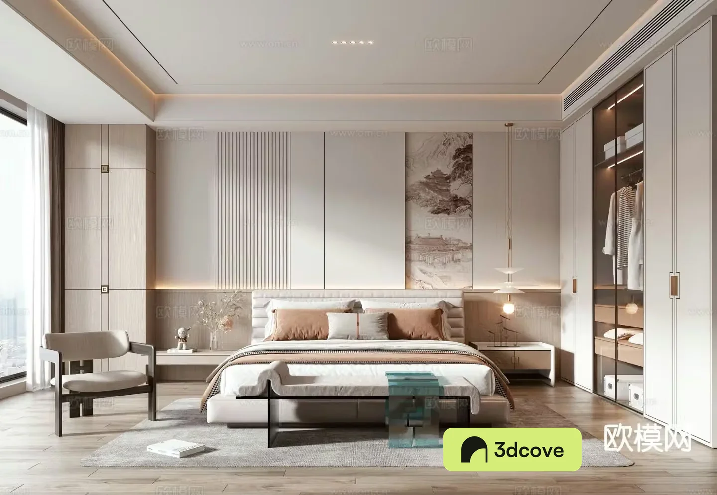 New Chinese style bedroom master bedroom