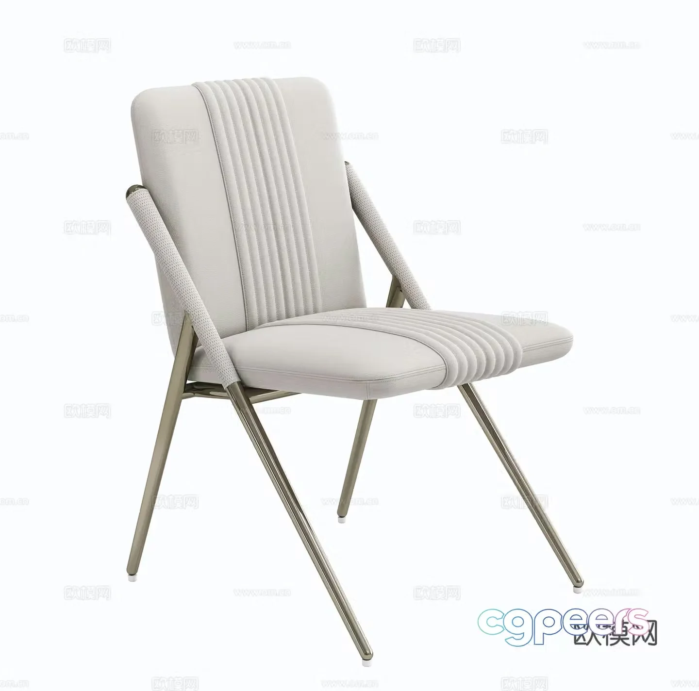Modern chair dining chair single chair 3d model