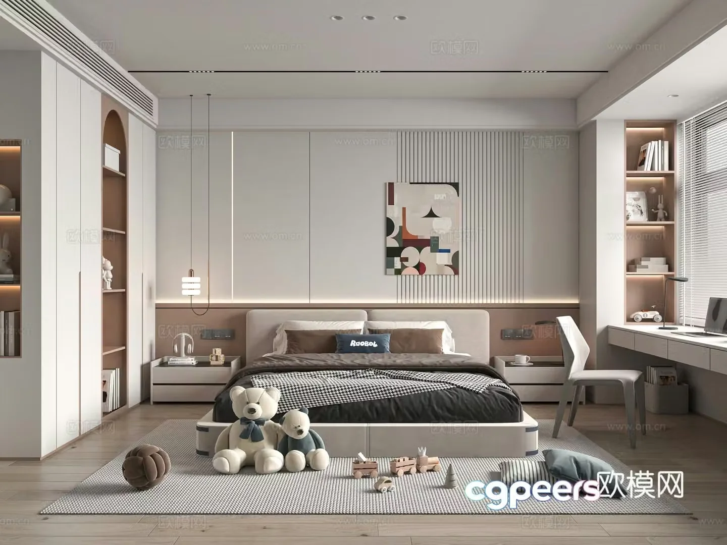 Modern children’s room 3d model