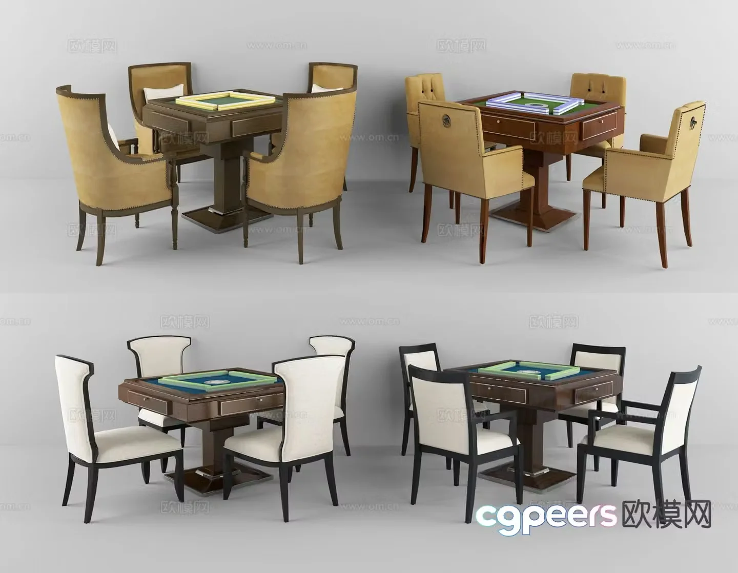 New Chinese style mahjong table mahjong machine 3d model