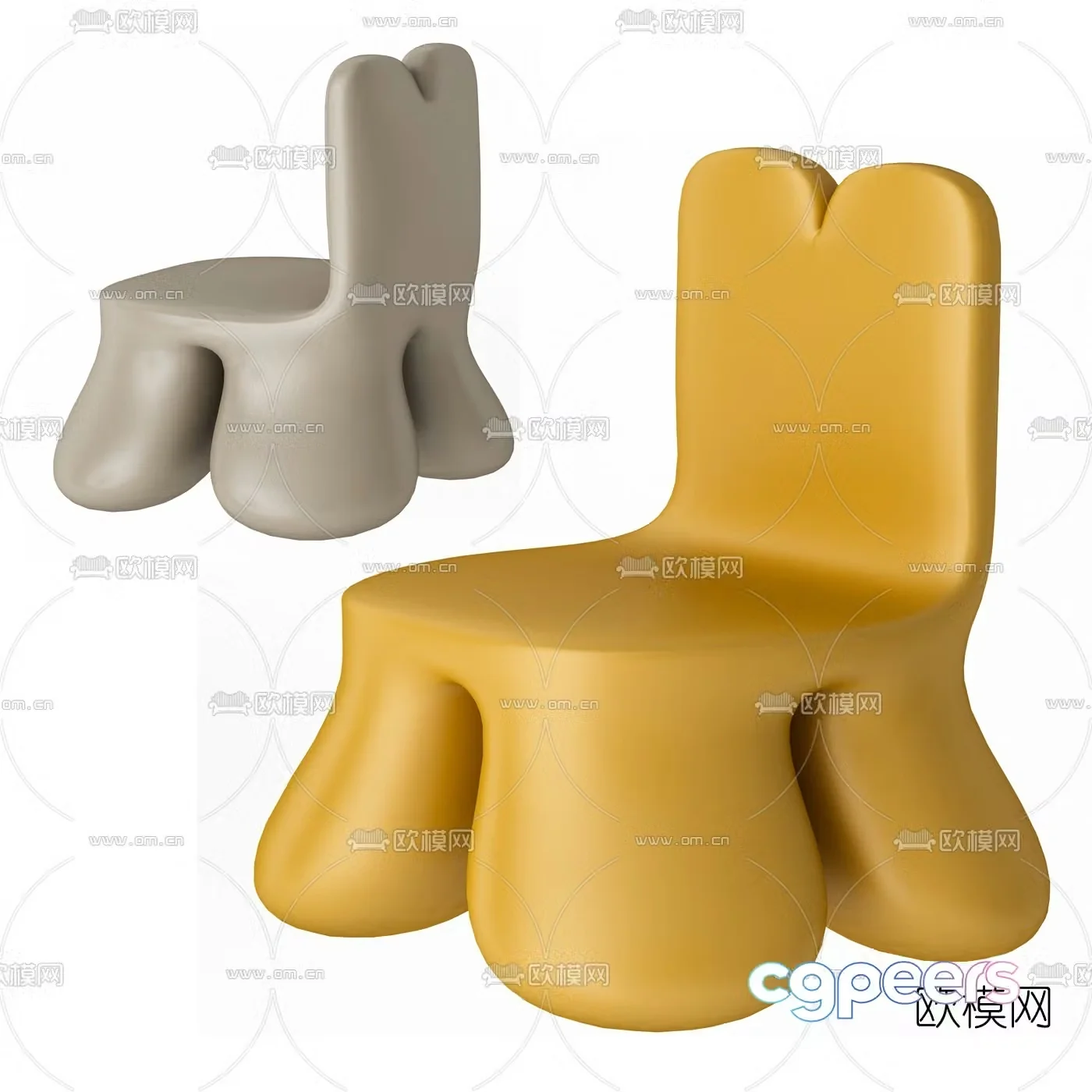 Modern cartoon children’s chair 3d model