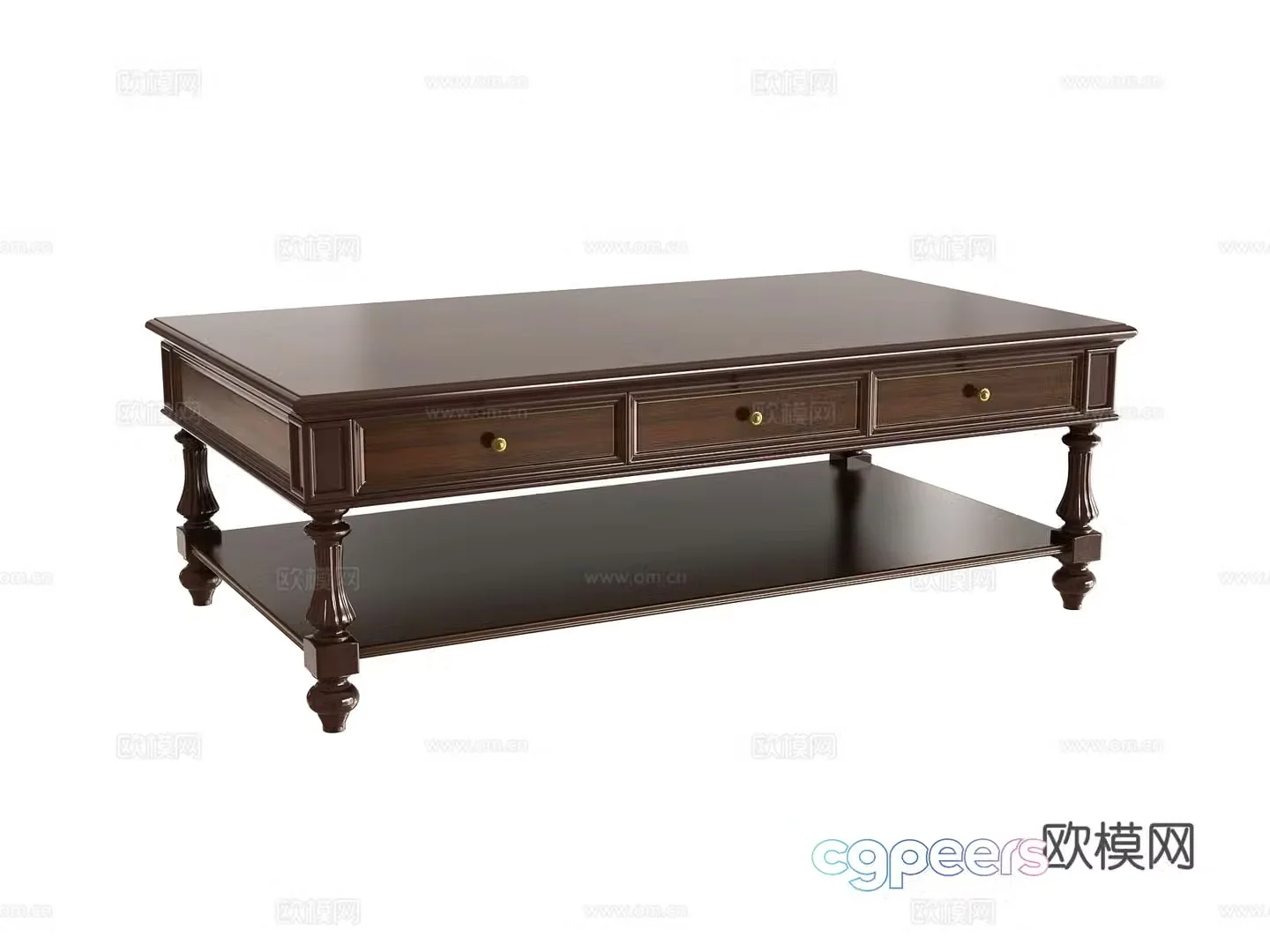 American coffee table 3d model
