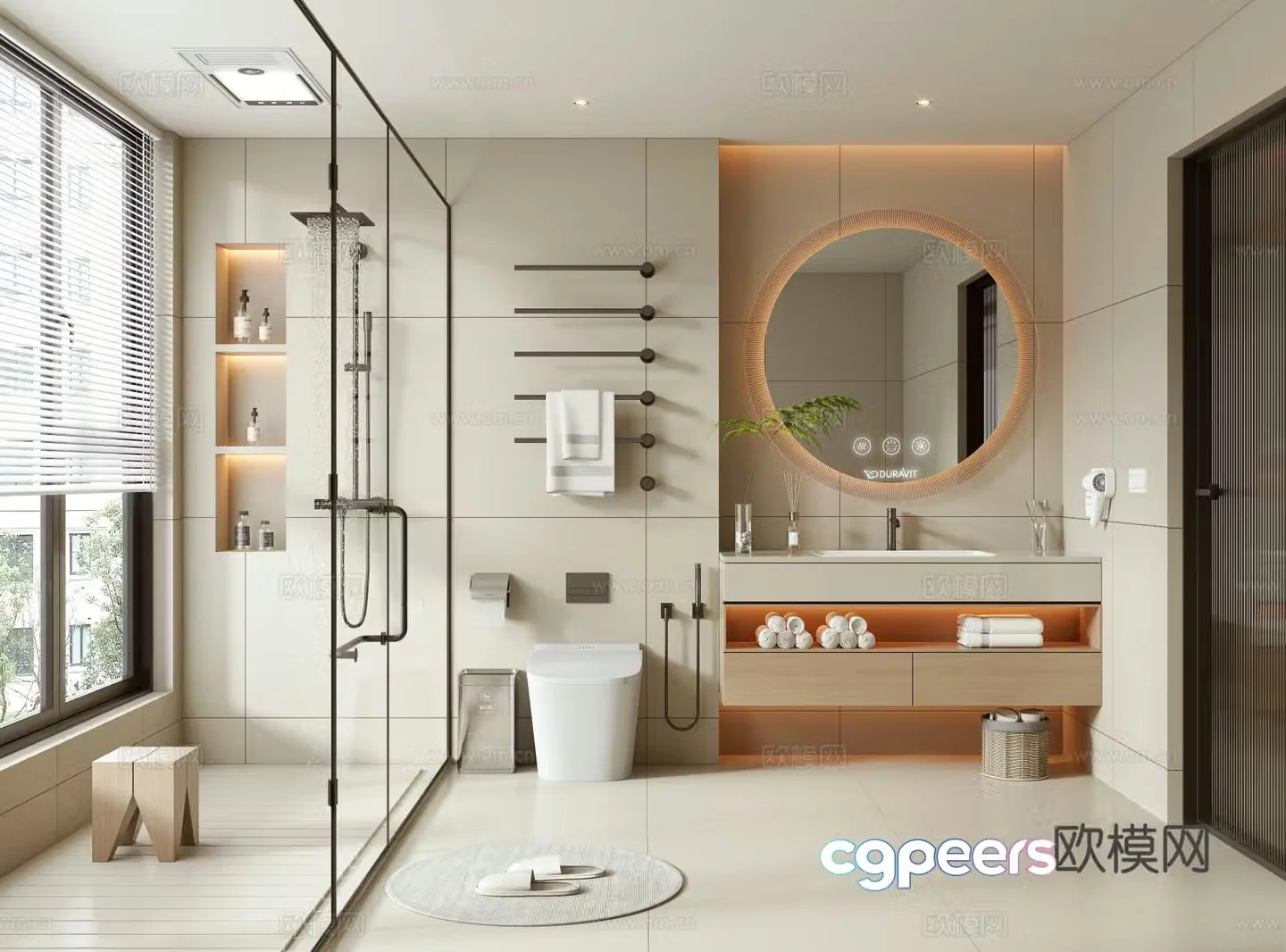 Modern bathroom bathroom 3d model