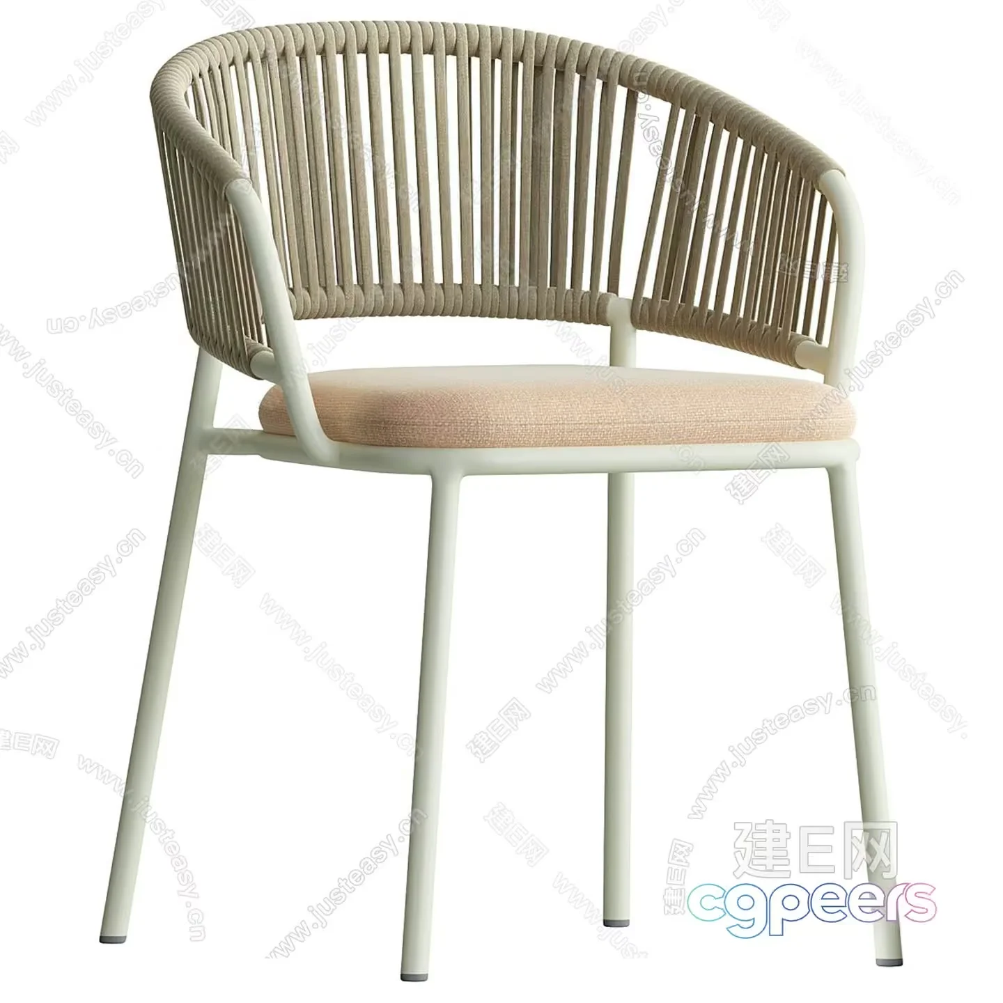 Modern Rattan Chair 3D Model – 10353 – VRAY Render