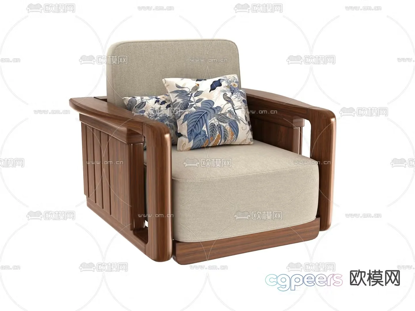 Single sofa leisure sofa 3d model