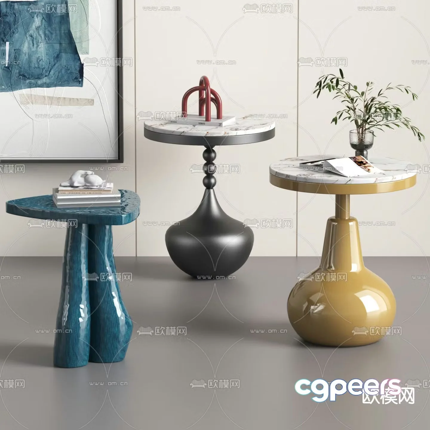 Alien small coffee table 3d model