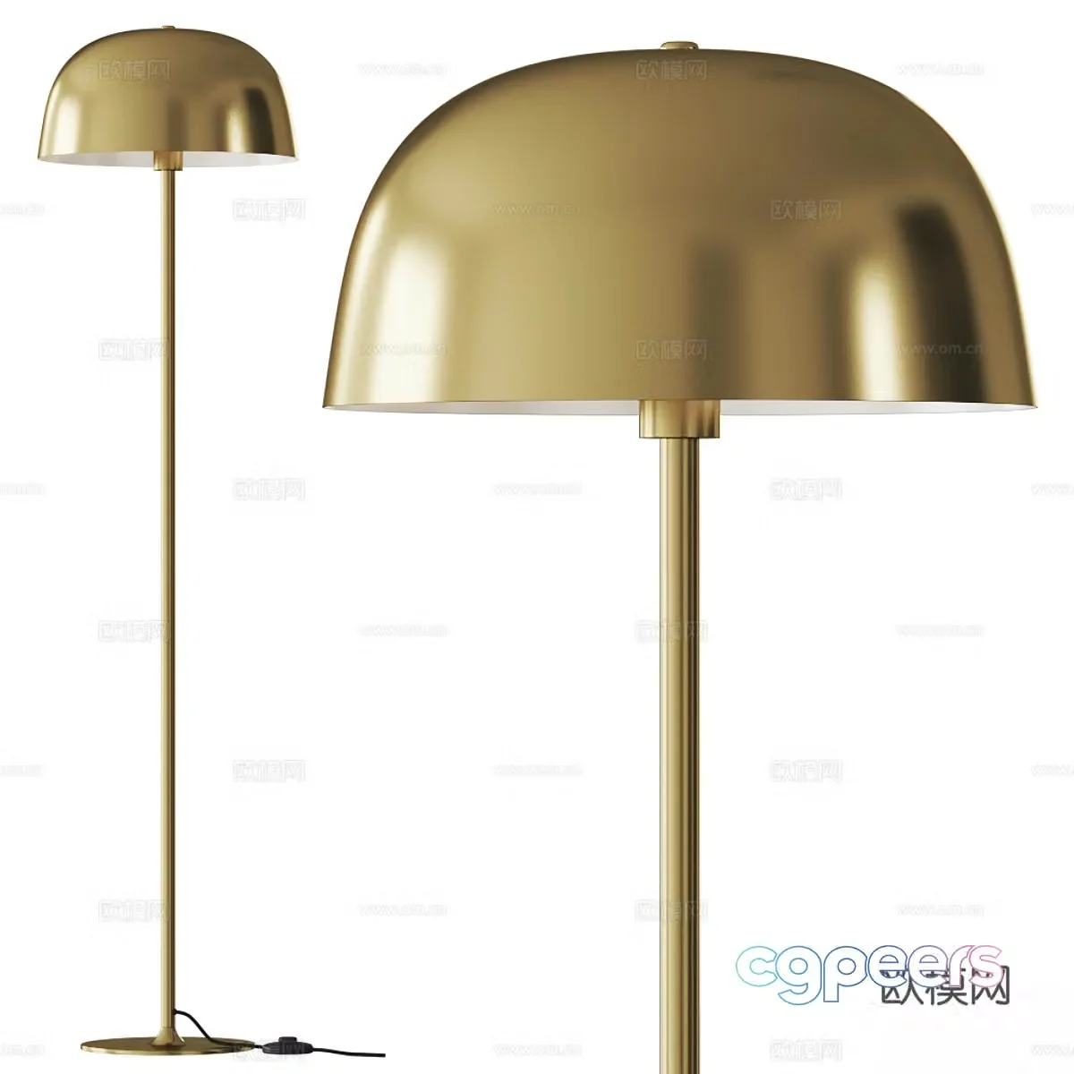 Modern Italian light luxury floor lamp 3D model