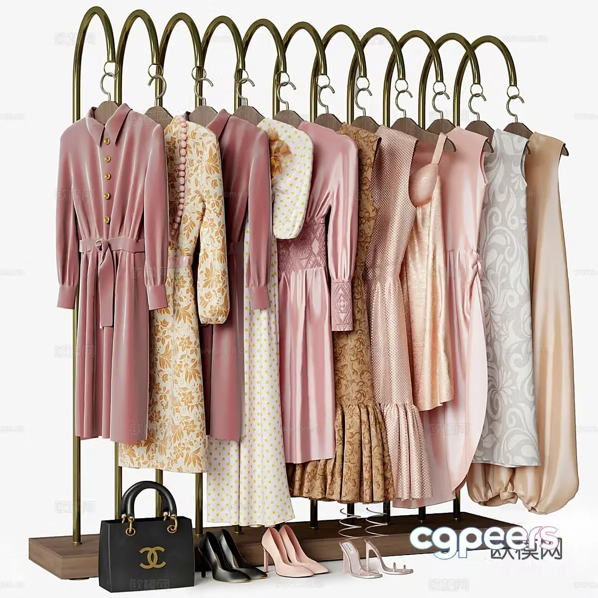 Women’s Clothing Dress Clothes Bags Women’s Shoes 3D Model