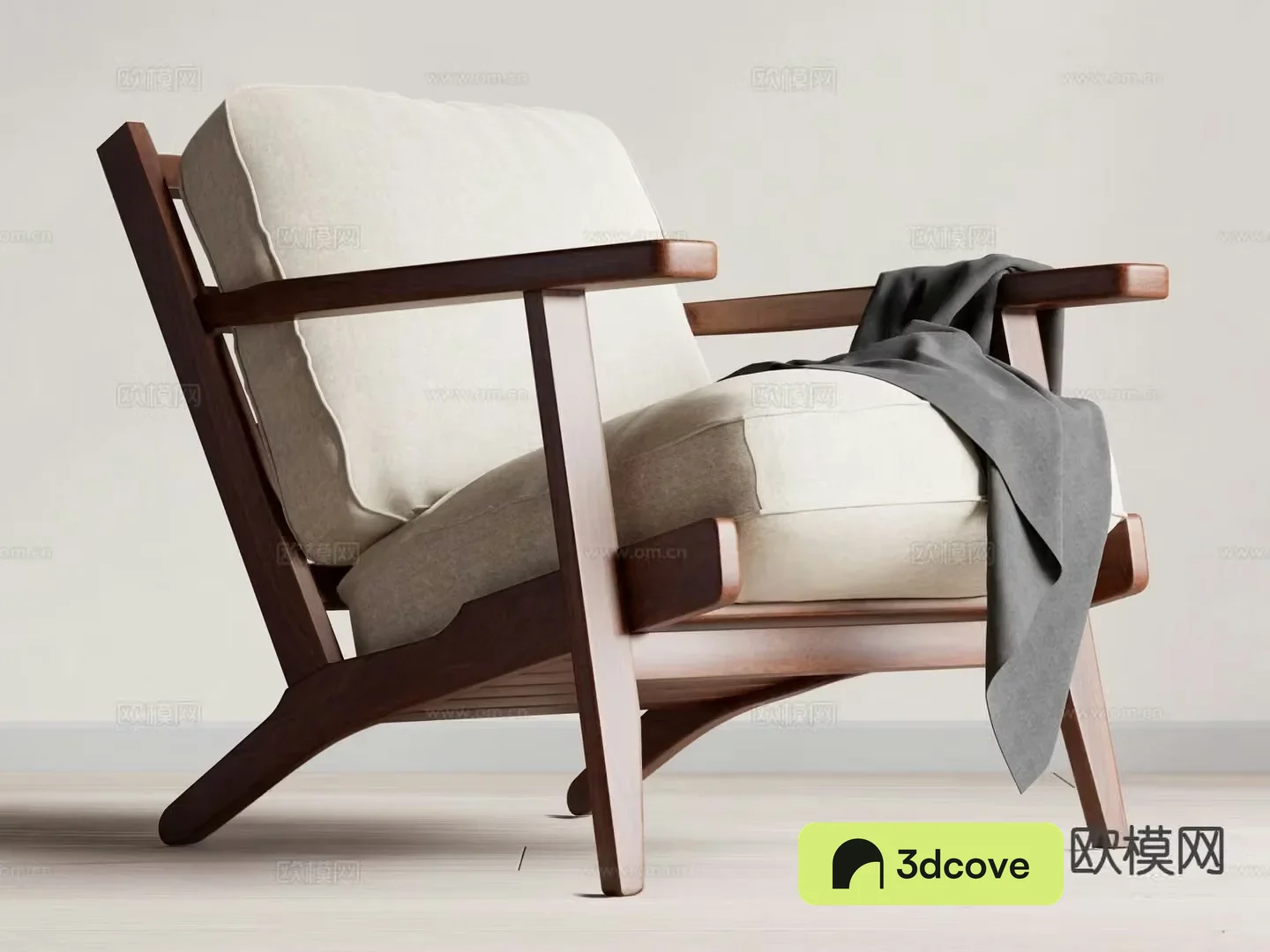 Wabi-sabi style armchair leisure chair