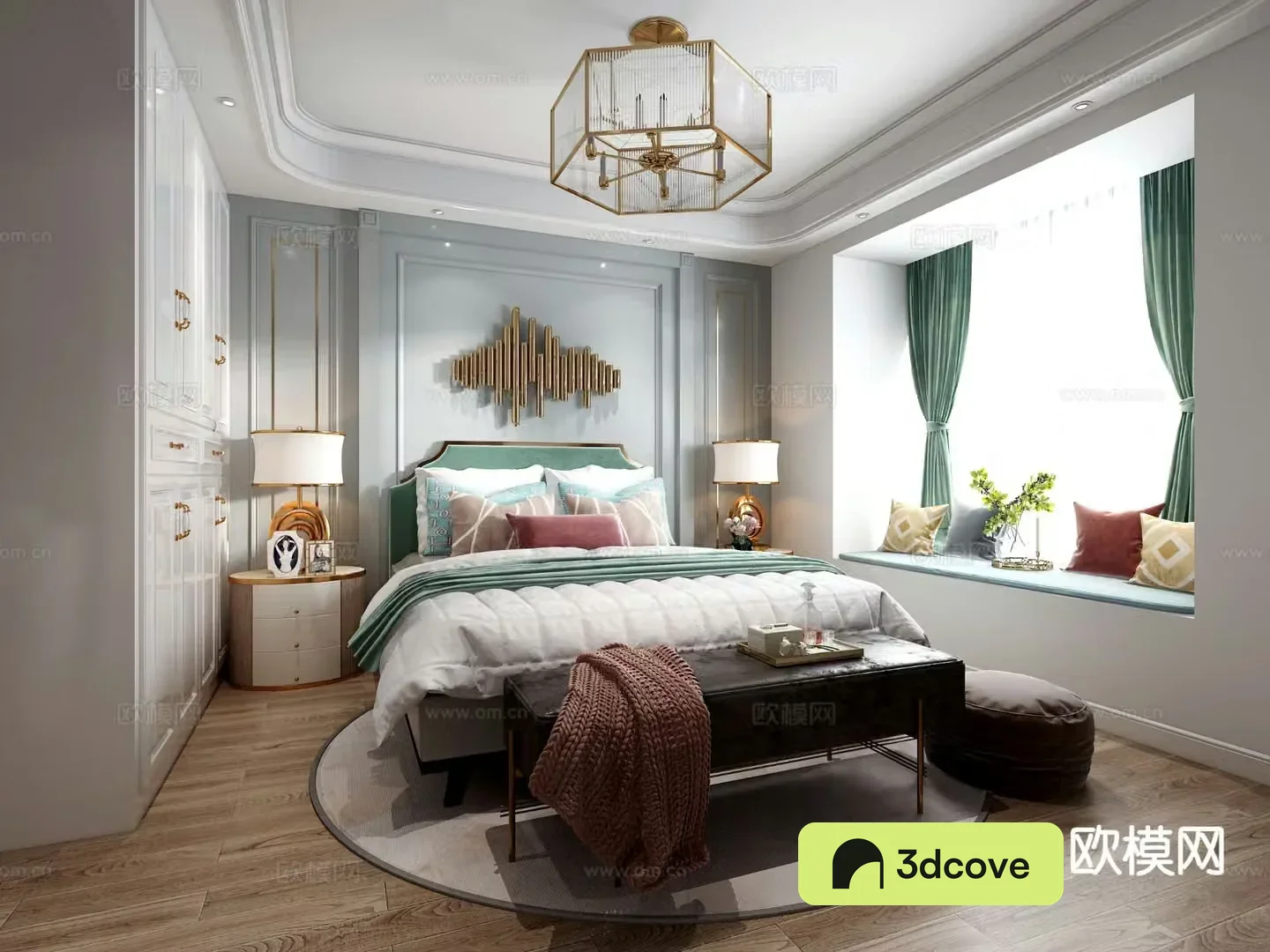 Simple European bedroom second bedroom