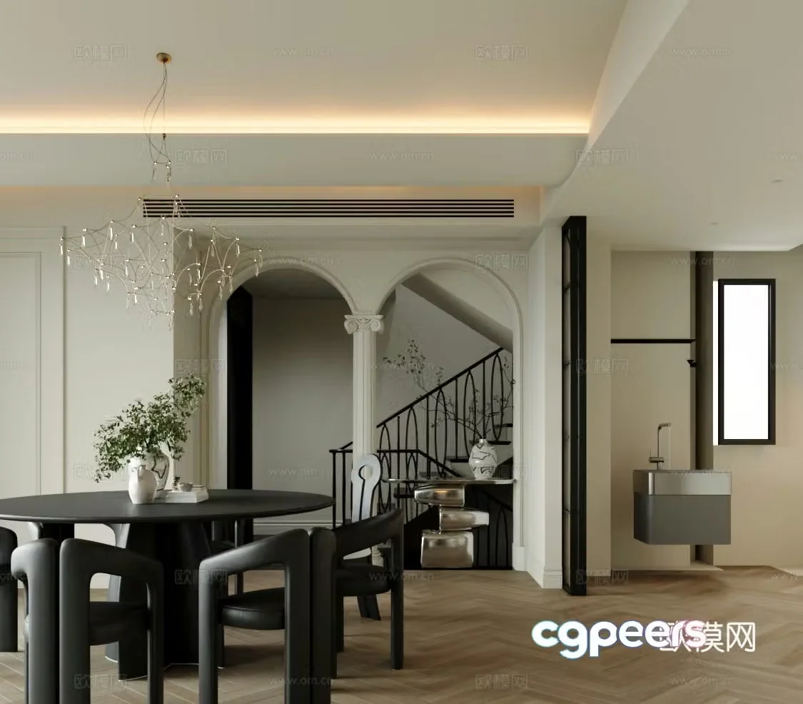 Modern restaurant 3d model