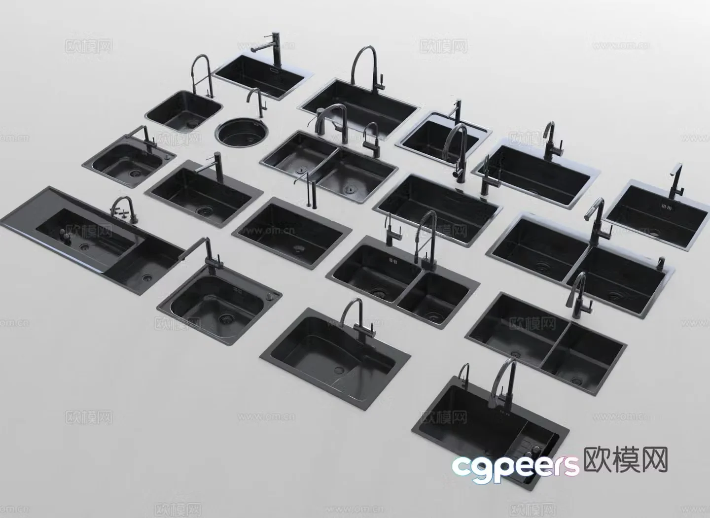 Sink vegetable wash basin dishwasher 3D model