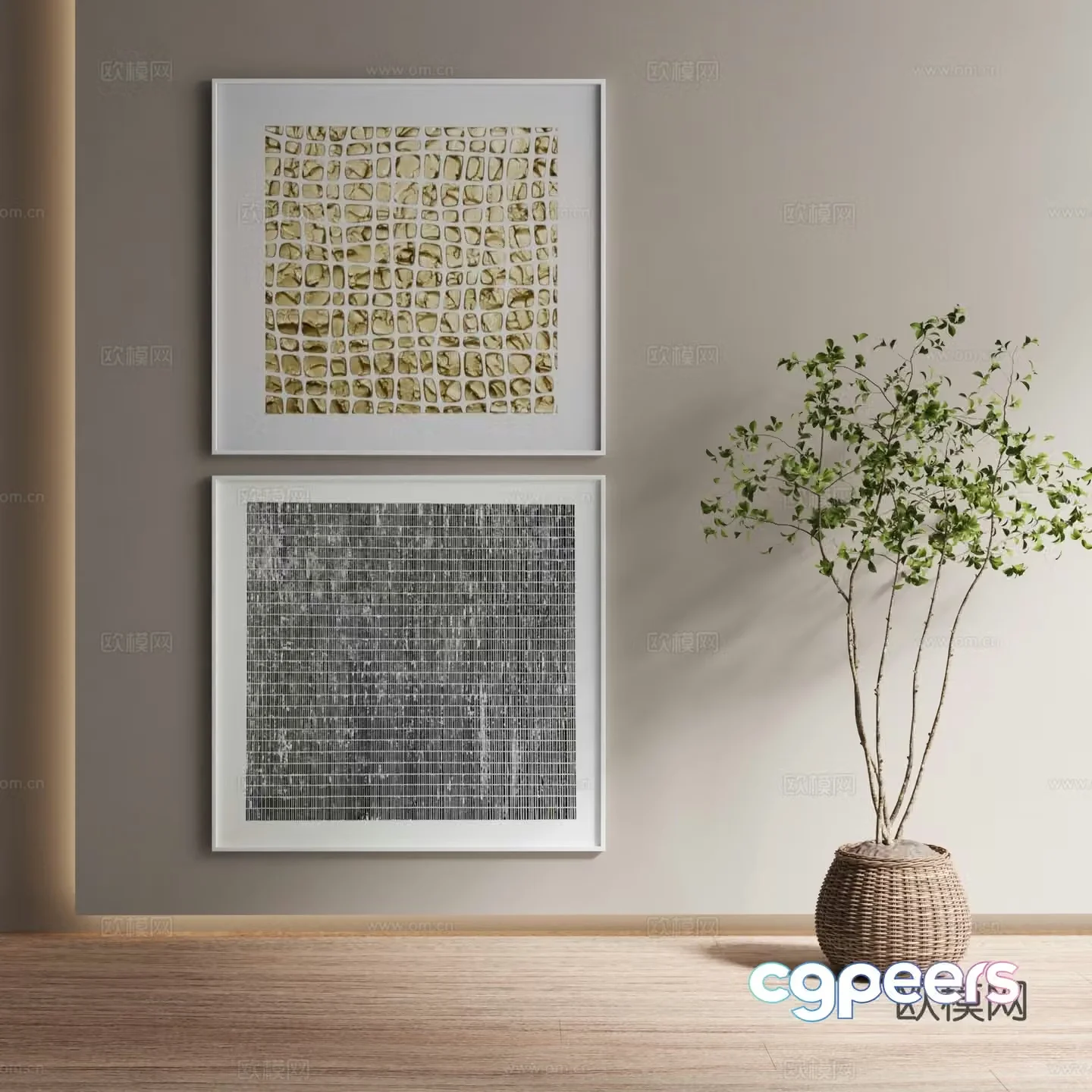 Modern decorative painting 3d model