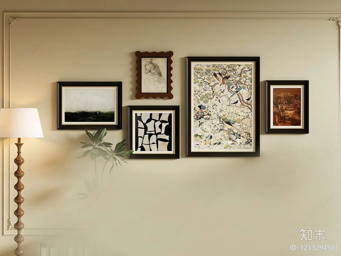 Modern Wall Art Collection 3D Model – 20336 – VRAY Render