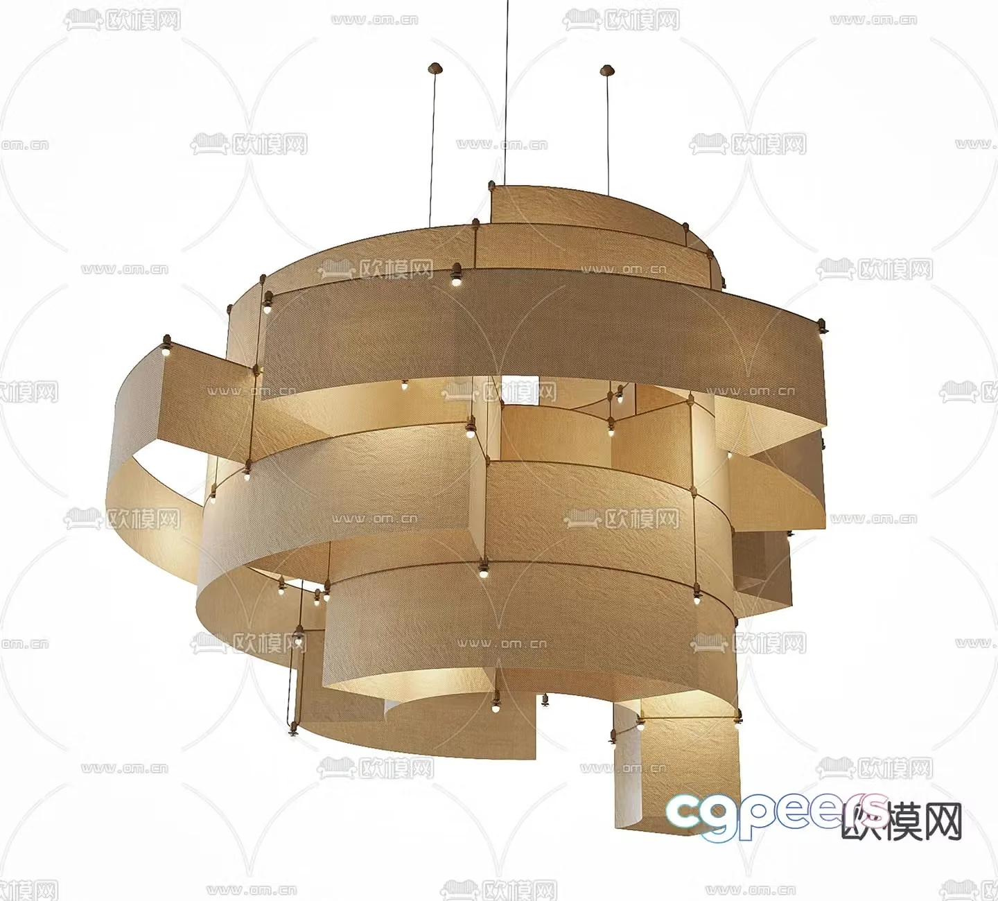 New Chinese chandelier 3D model