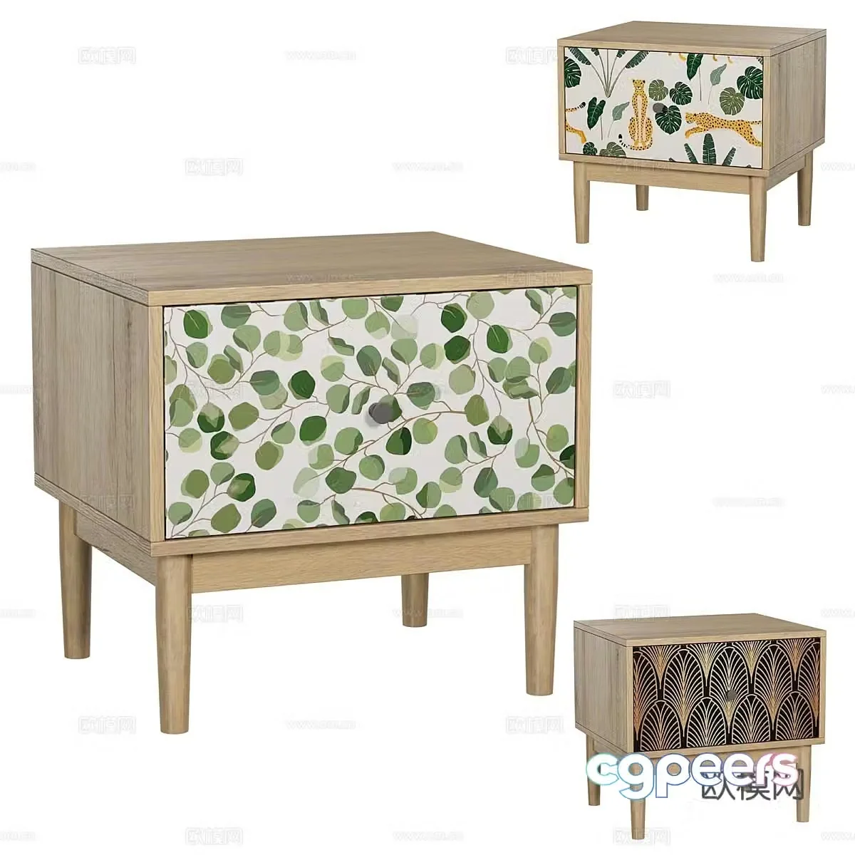 New Chinese Tyrone nightstand 3D model