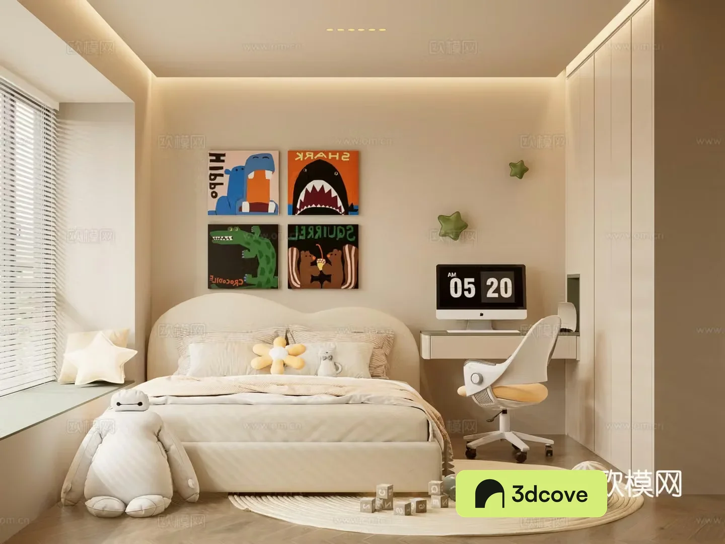 Creamy Bedroom Secondary Bedroom