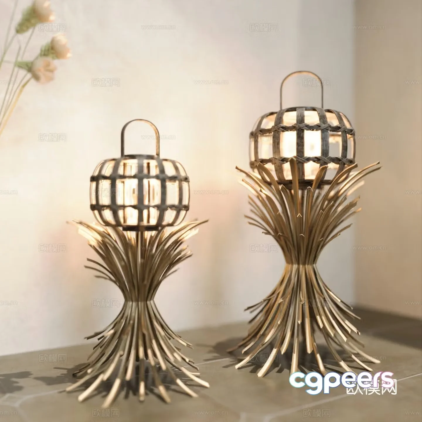 Wasabi Middle Ages Floor Lamp Decorative Lamp 3D Model
