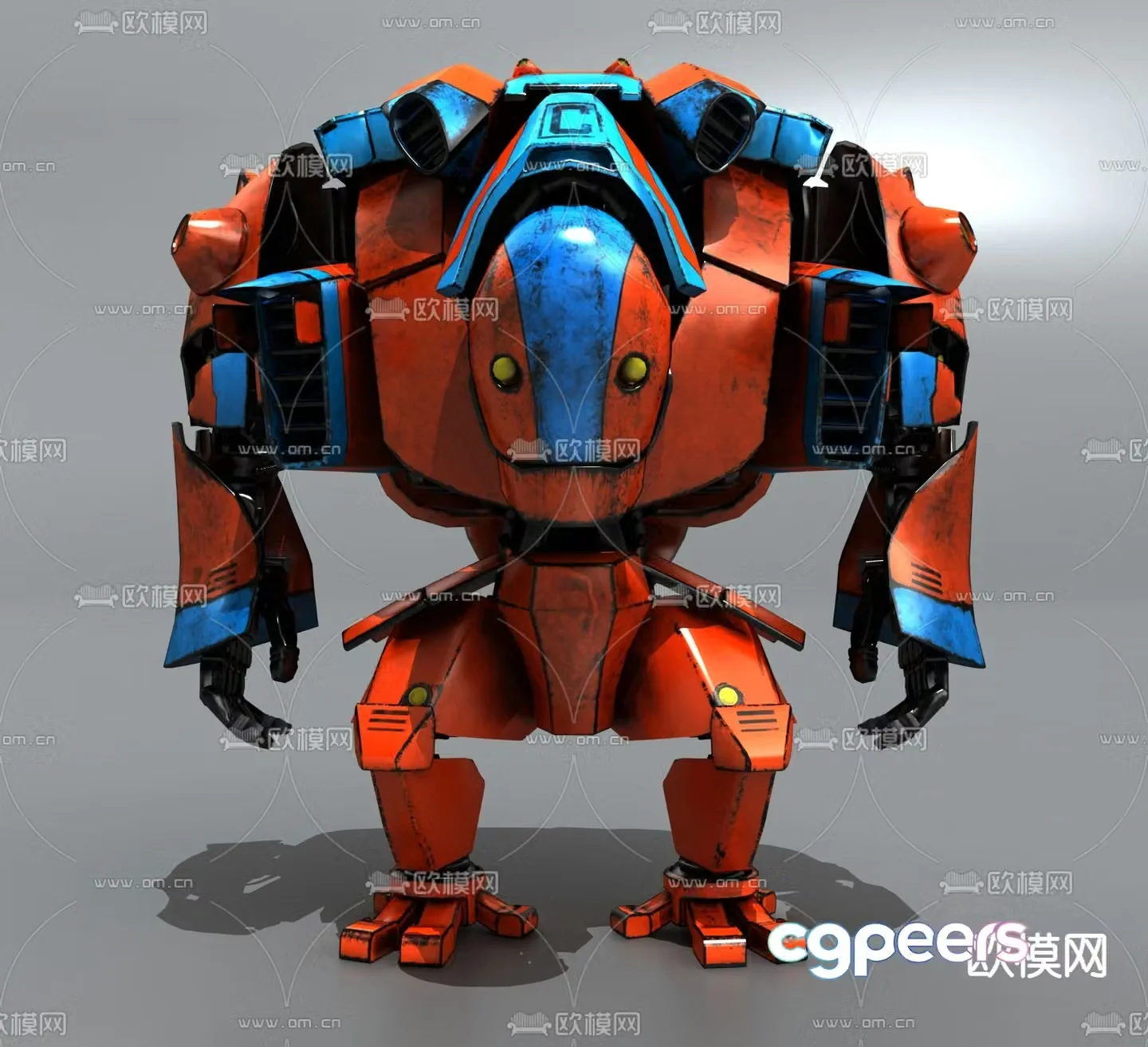 cartoon robot mecha toy 3d model