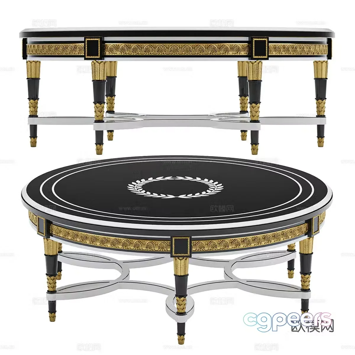 French Mariner WELLINGTON Coffee Table 3D Model