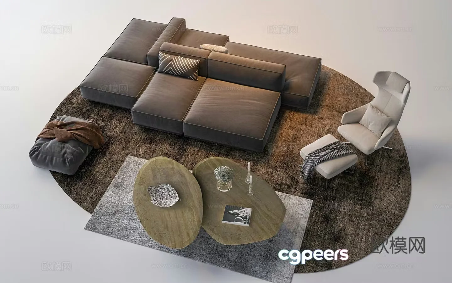 Modern sofa combination 3d model
