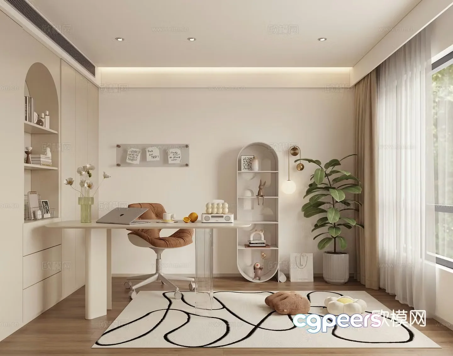 Creamy study 3d model