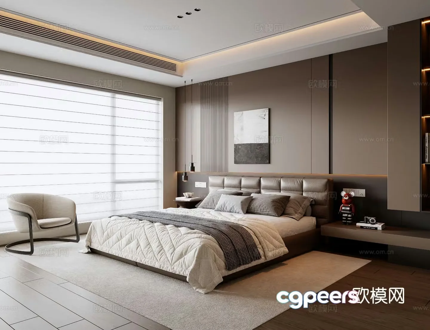 Italian bedroom master bedroom 3d model
