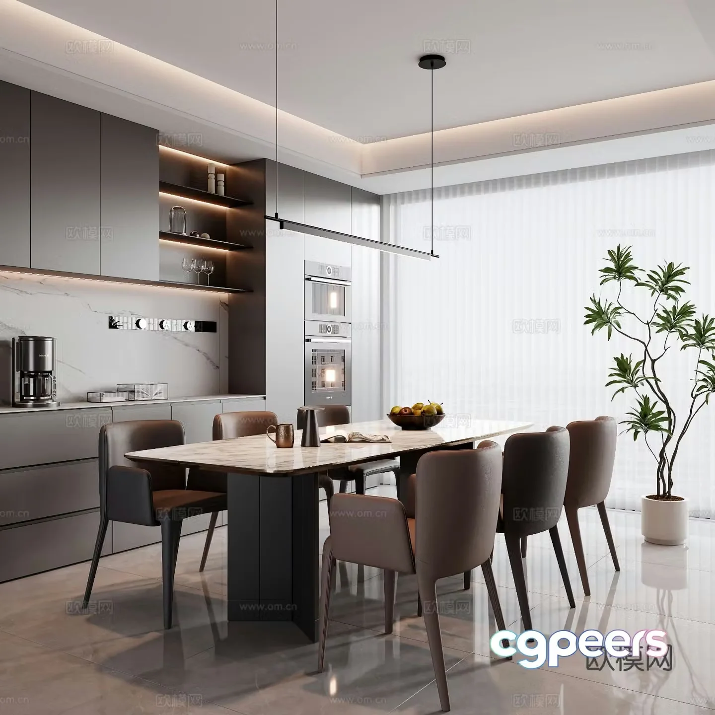 Italian restaurant 3d model