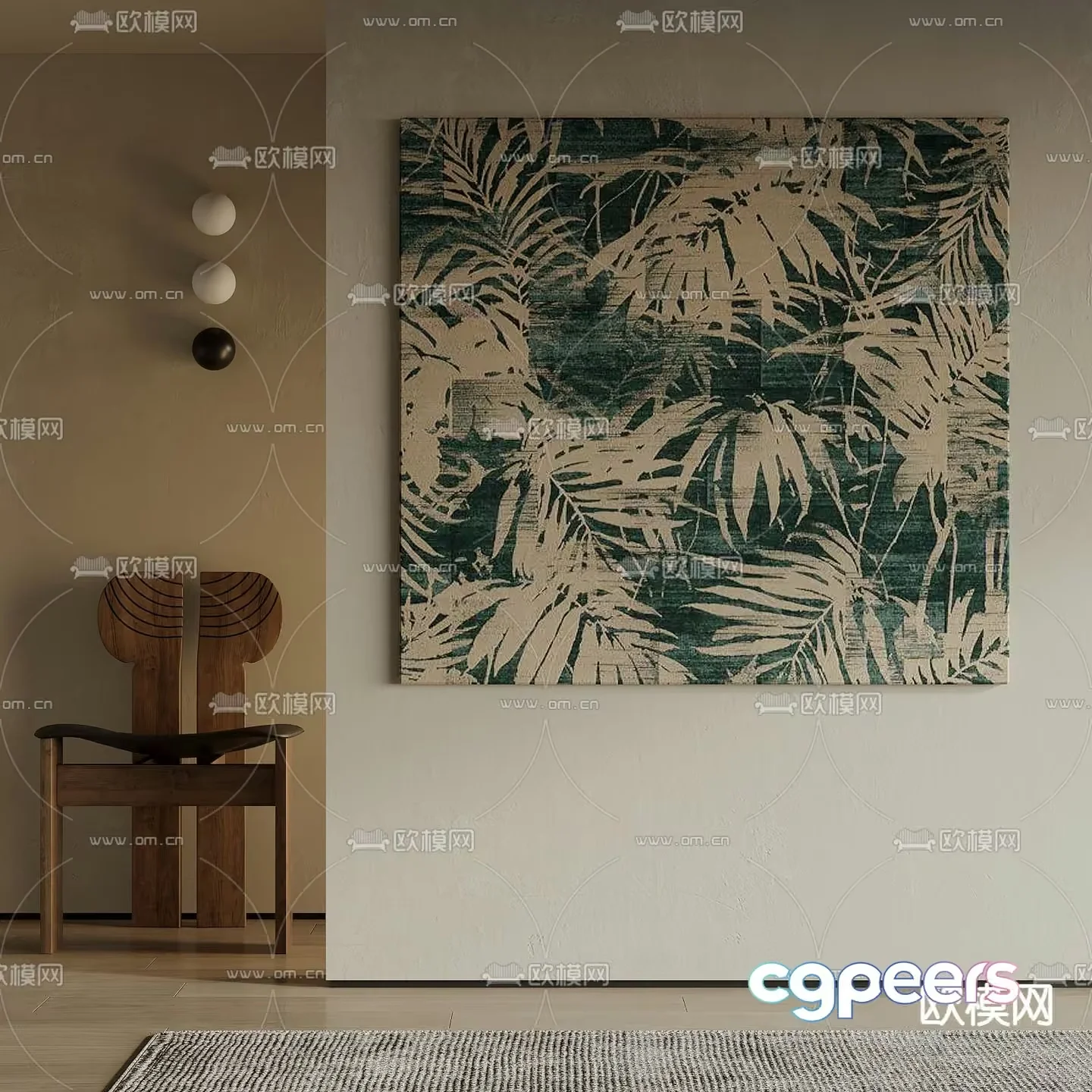 Modern Living Room 3D Model – 4073 – VRAY Render