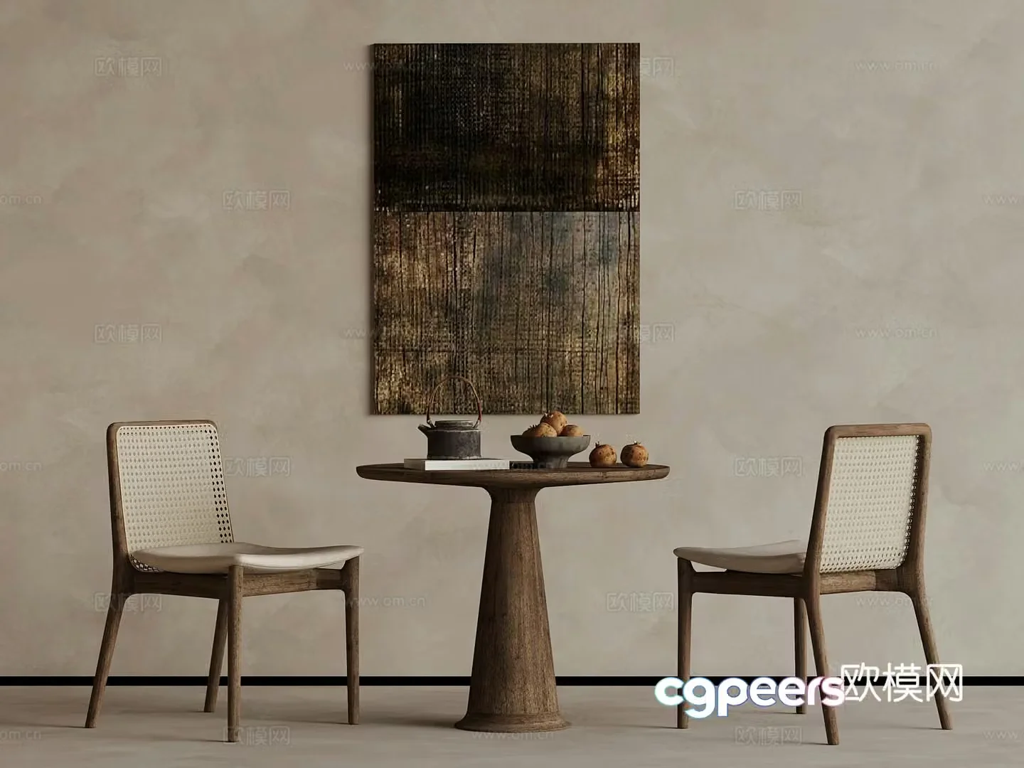 Wasabi casual table and chair 3D model