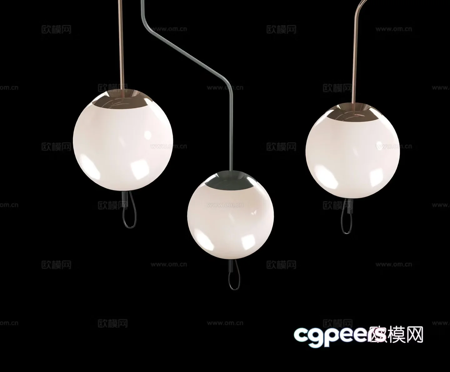 Modern chandelier 3d model